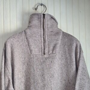 Earth Ragz Sweater Mens 2XL Beige Quarter Zip Mock Neck Heavyweight Pullover